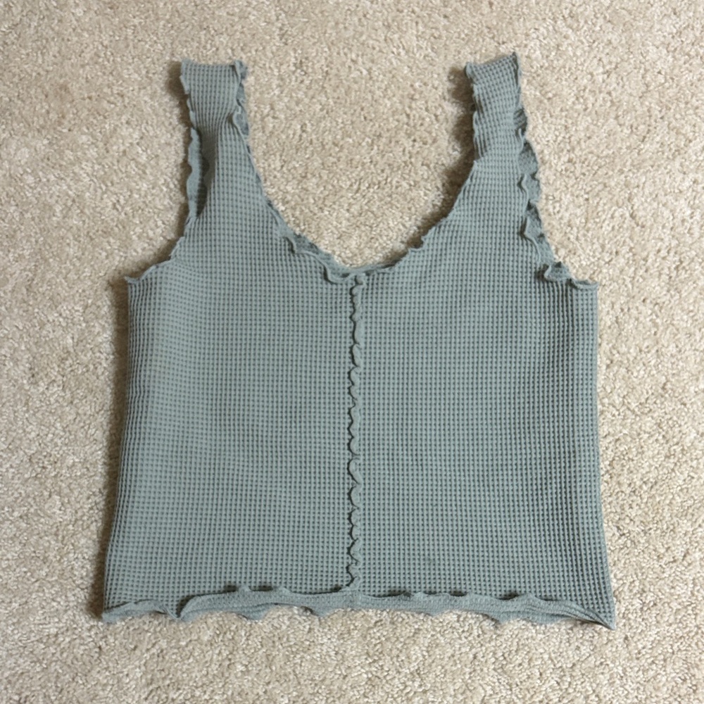 BKE Textured Green Tank Top